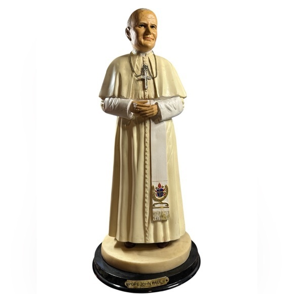 15.5” statue of Pope John Paul II, who served as head of the Catholic Church and